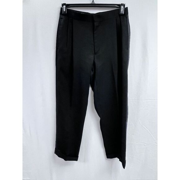 Roz & Ali Pants - Roz & Ali Womens Pleated Front High rise Trouser Dress Pants Black Size 2x
